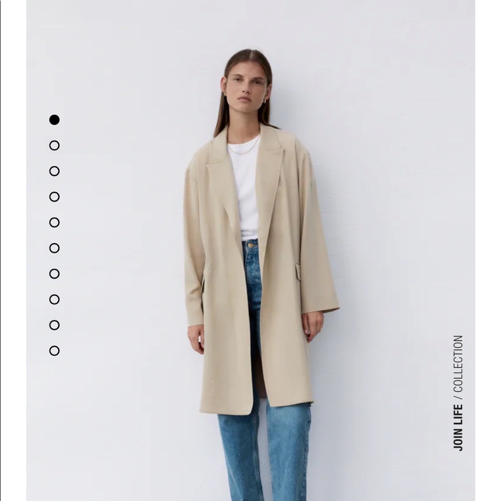 NWT Zara Flowy Trench Coat